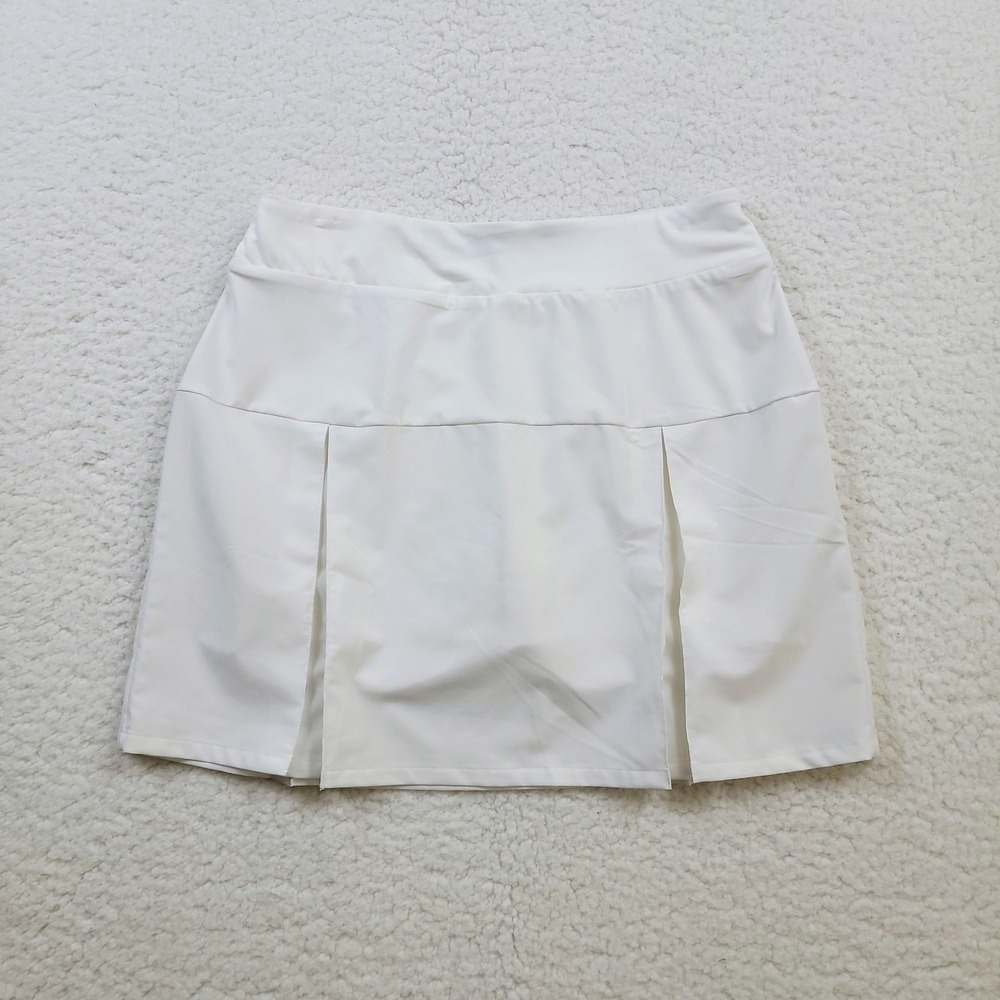 Lands End Skort Womens Small White Pleated Athletic Tennis Golf Skirt
